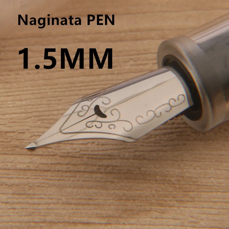 1PC Naginata Fountain Pen jINHAO 9016 Transparent White Spin 1.5MM Stationery Office School Supplies Ink Pens