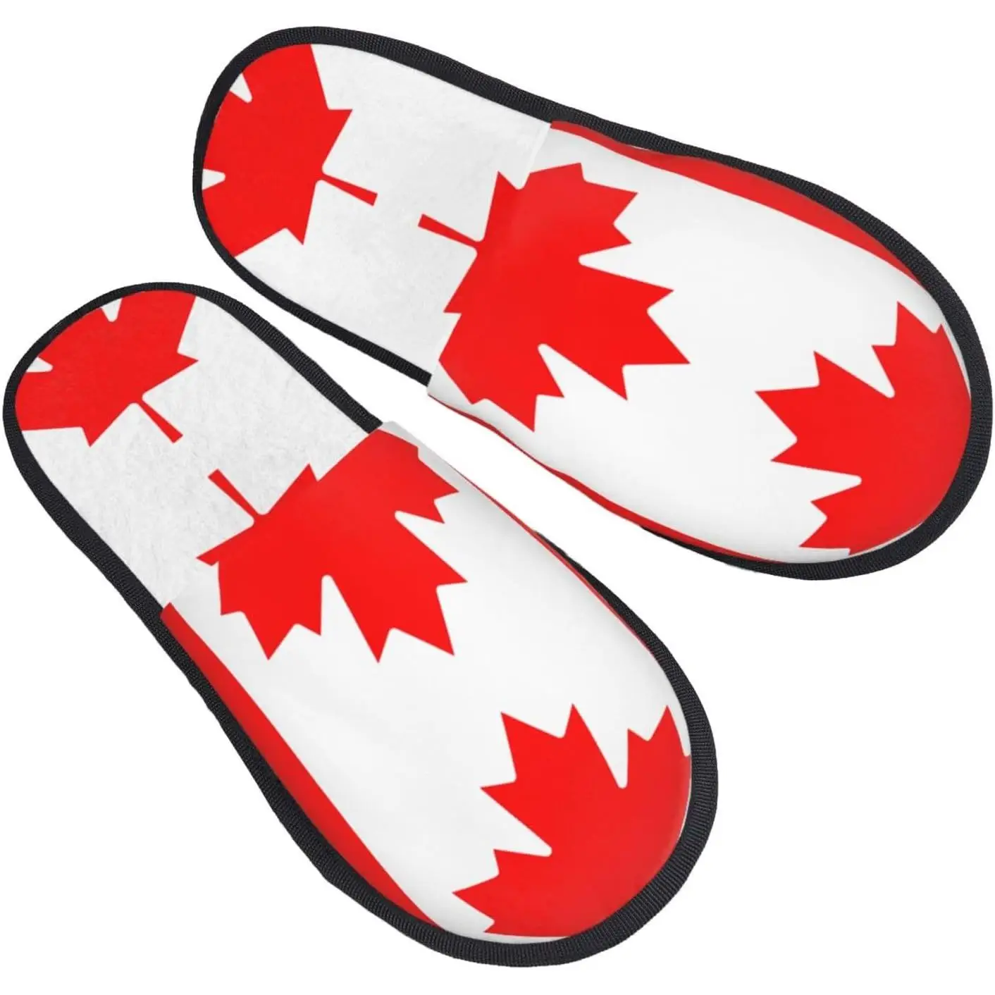 

Осенне-зимние нечеткие тапочки с принтом канадского флага, удобная домашняя обувь, портативная обувь для путешествий в отеле, подарки для женщин и мужчин