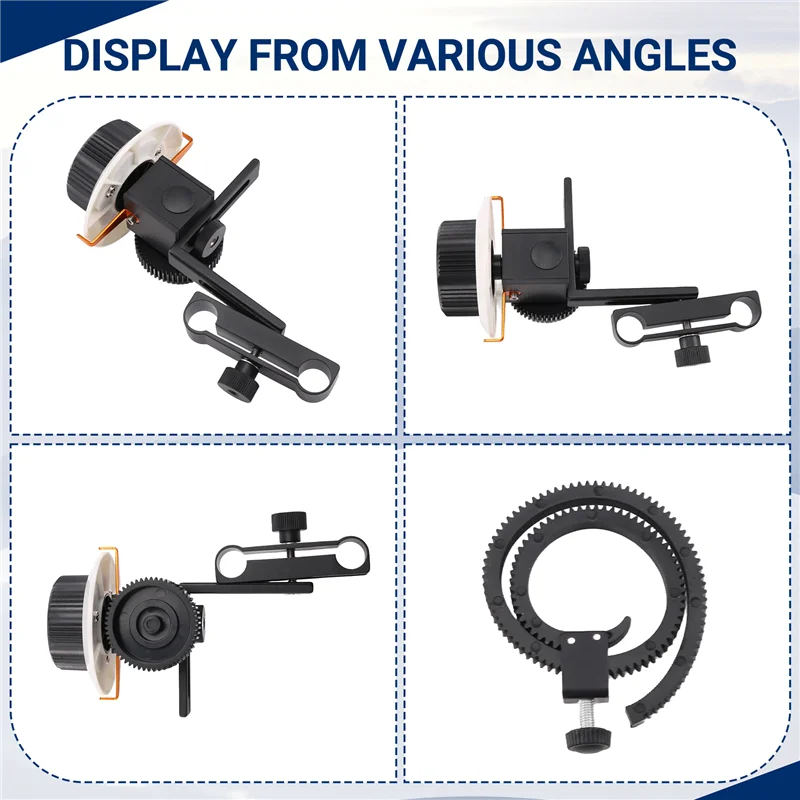Efficient VD-F0 Camera Follow Focus 15MM Follow Focus With Gear Ring Belt For Canon Nikon Sony And Other DSLR Camera