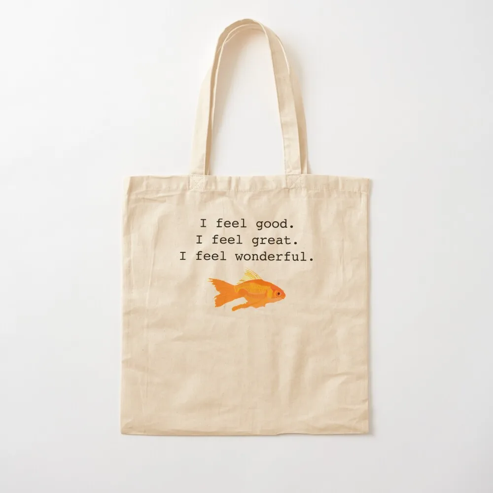 Gill - What about Bob I feel good I feel great I feel wonderful Tote Bag canvas tote bags eco bag folding