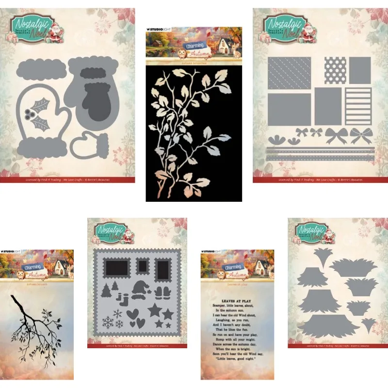 Wooden Frame Autumn Branches Cutting Dies Scrapbook Diary Decoration Stencil Embossing Template DIY Greeting Card Handmade 2026