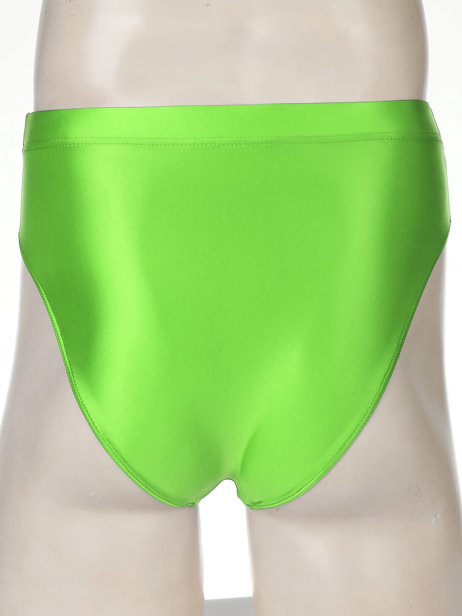 Homem brilhante cintura alta cuecas de natação g-string maiô praia férias banho de sol piscina bottoms maiô beachwear