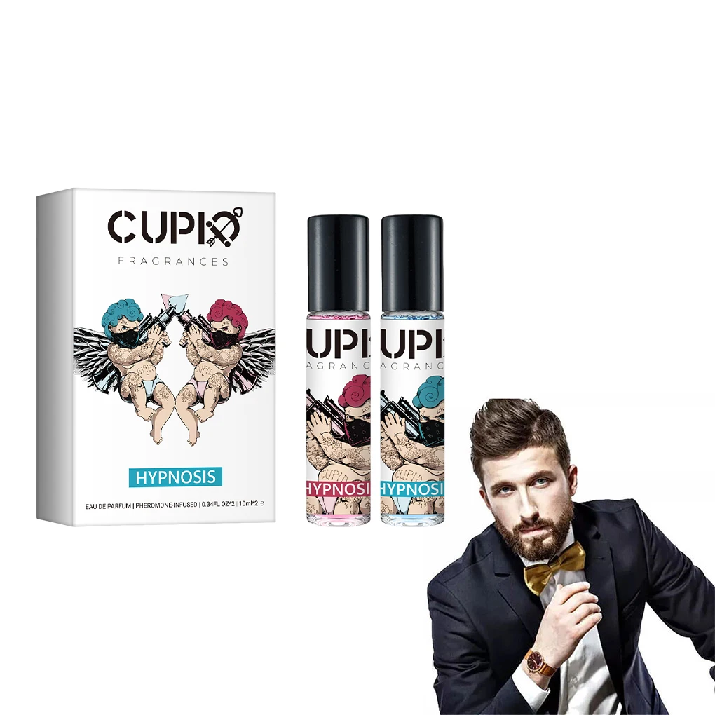 Cupidos 2 en 1 2*10ml Unisex Floral Gourmand Colonia feromonas aroma lujoso para caballero moderno viene con perfumes portátiles