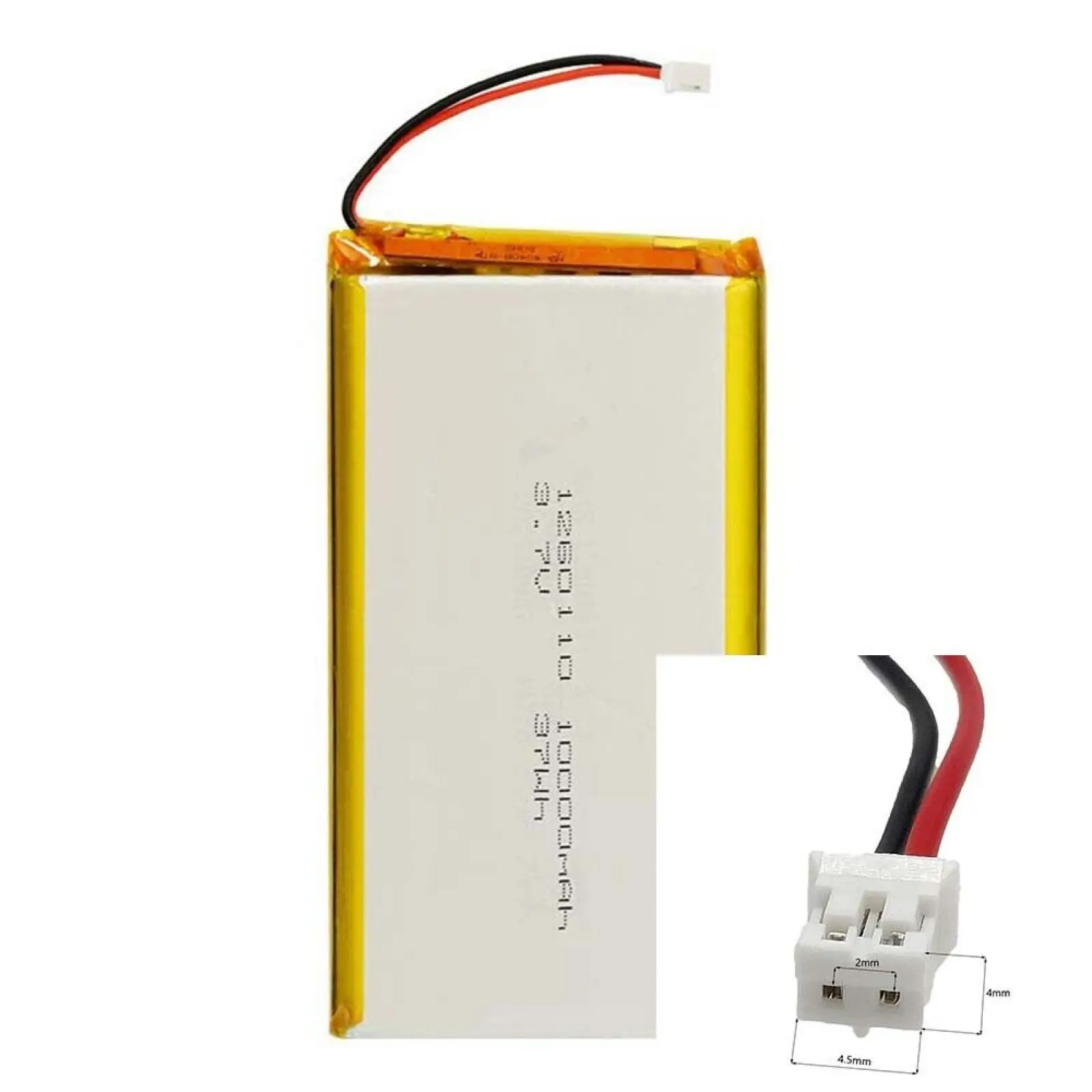 

3.7V 10000mAh 1260100 Li-Polymer Li Battery JST-PH 2pin 2.0 For MP3 MOBILE POWER TABLET LAPTOP GPS CAMERA POWER BANK