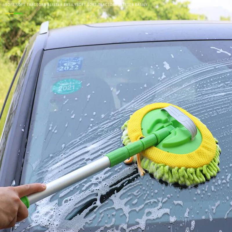 Car Cleaning Brush Car Mop Car Brush Adjustable Car Wash Brush Telescoping Long Handle Cleaning Mop Car Cleaner Auto Accessories