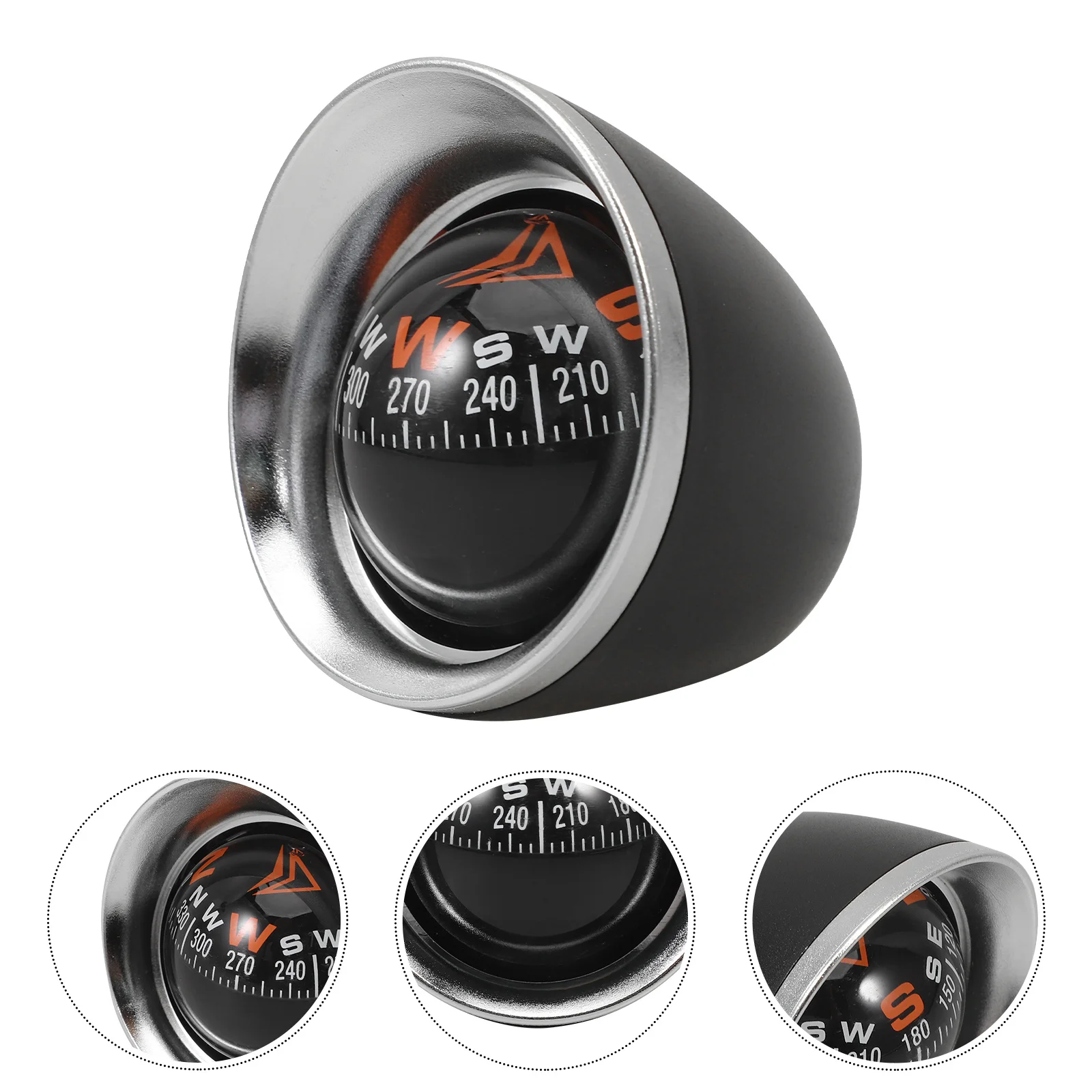 أداة بوصلة أوتوماتيكية على لوحة القيادة على لوحة القيادة للسيارات للاستخدام البحري لشاحنة قارب السيارة باللون الأسود #3