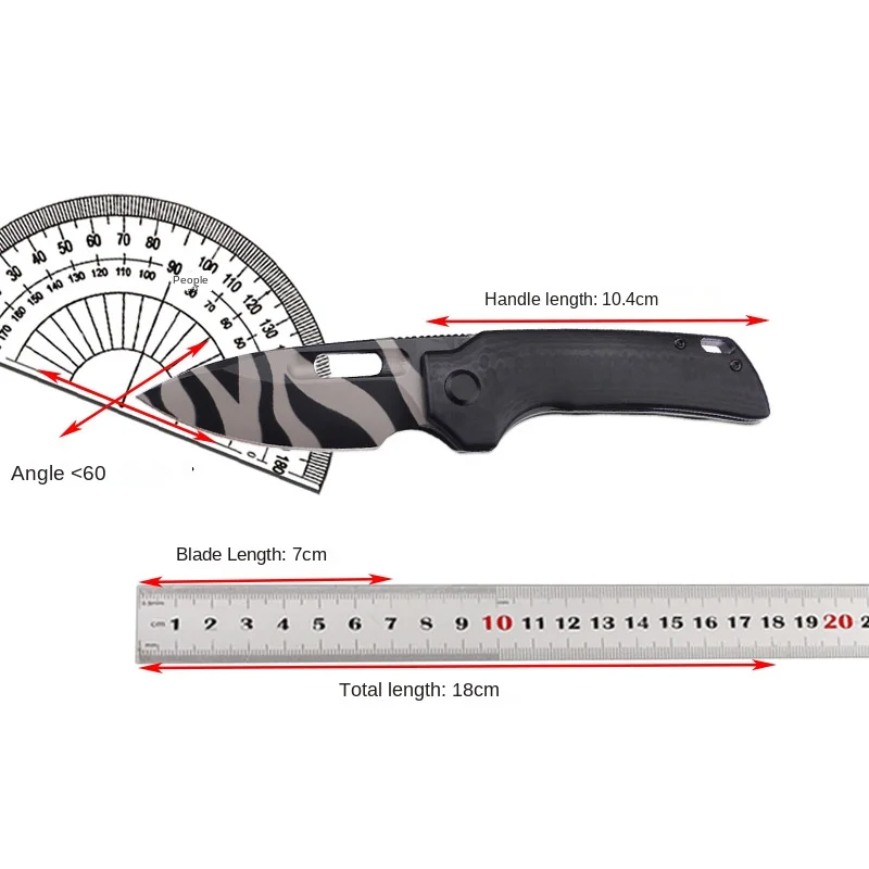 Tragbares Angel-und Jagdwerkzeug messer EDC tragbares Hau stiel messer, G10