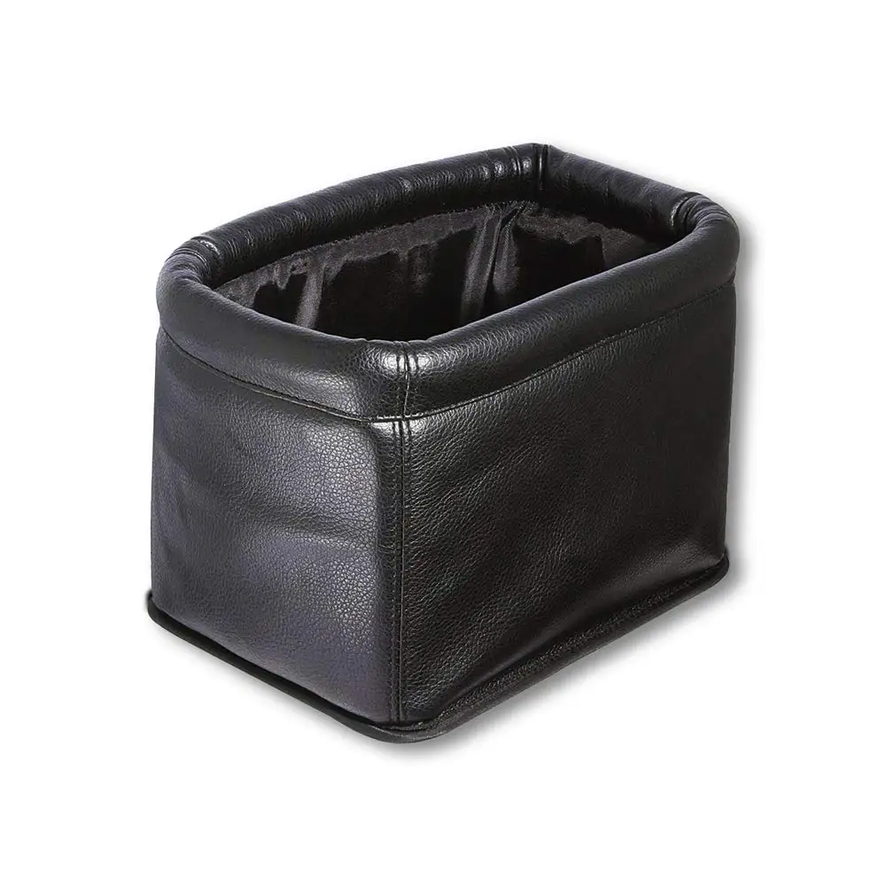 

Leather Car Trash Can, Luxury Car Organizer, Leakproof Garbage Can for Car and Trucks, Black