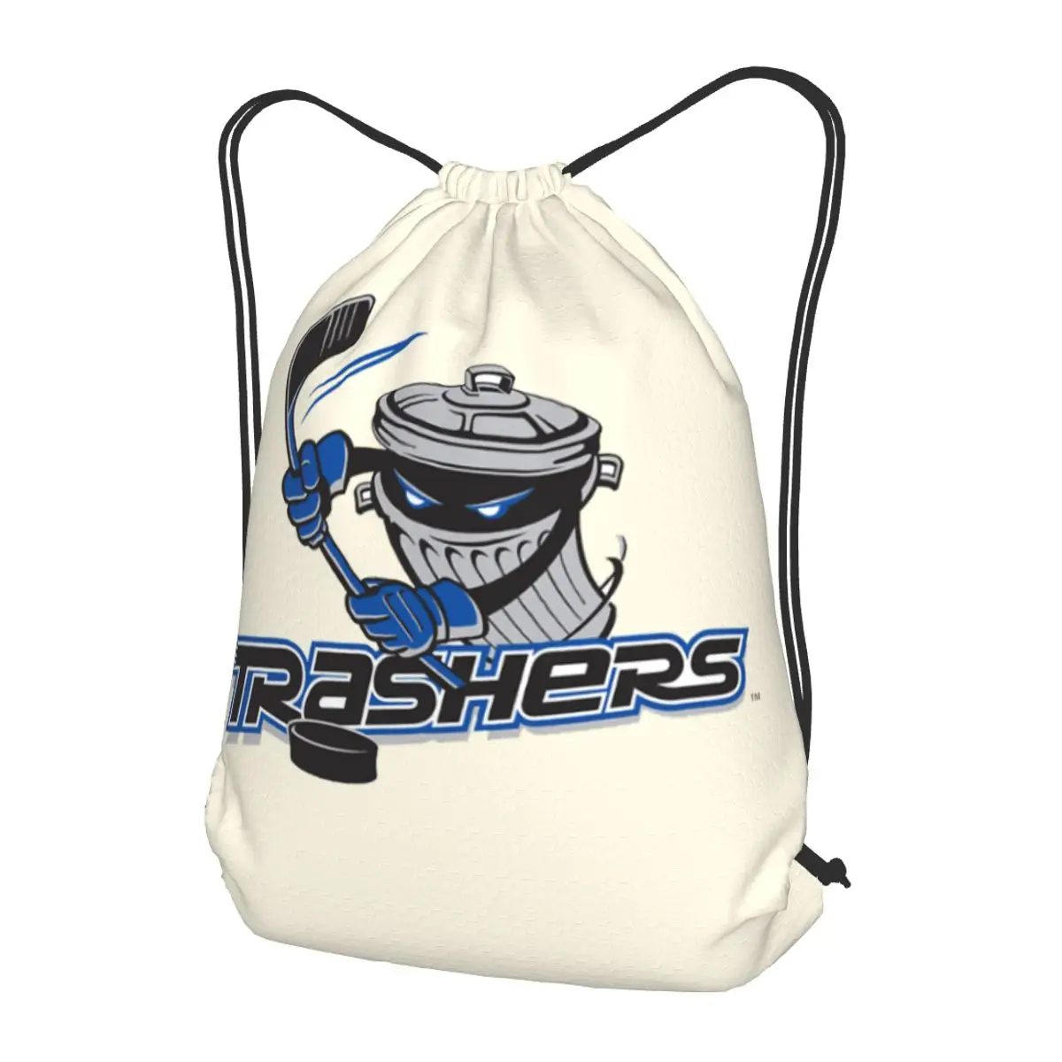 Mochilas Danbury Trashers Ice Hockey (UHL), bolsa de almacenamiento portátil con cordón, bolsas para libros para hombre y mujer, escuela