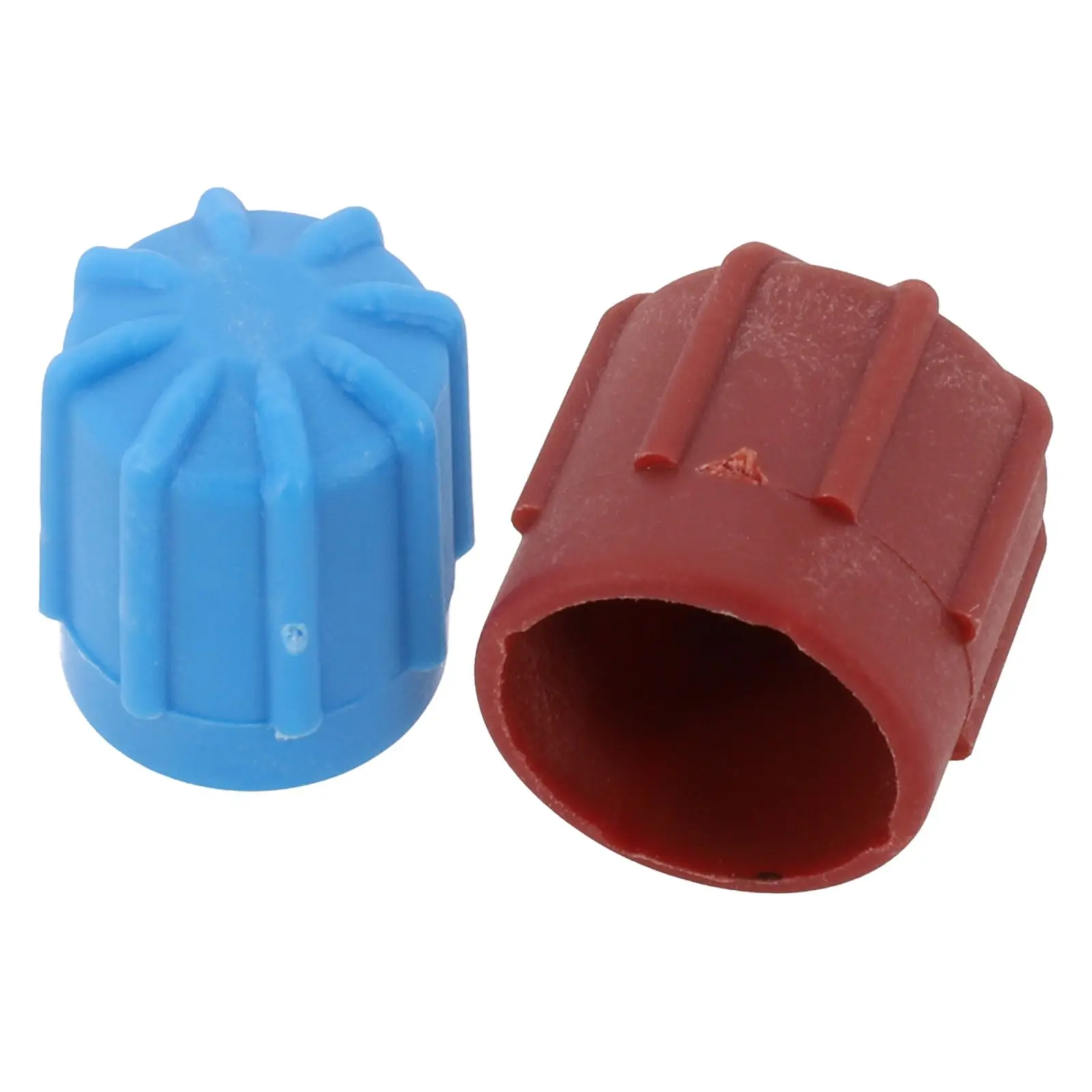 2pcs/kit Car A/C Valve Cap Air Conditioning Valve Core Set Valve Dust Cover High Low Valve Covers Replacement Car Part
