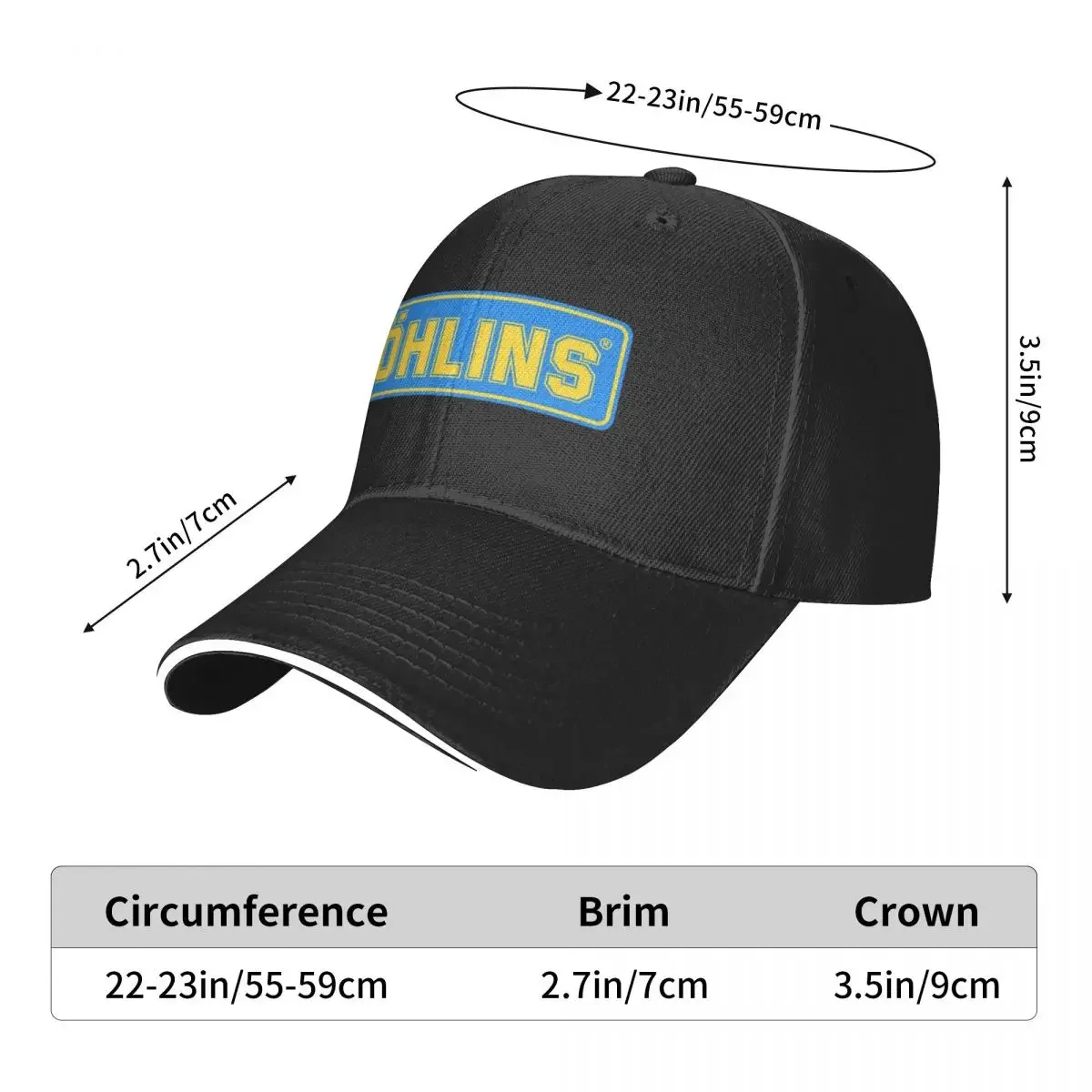 Ohlins Cap Fashion Casual Baseball Caps Adjustable Hat Hip Hop Summer Unisex Baseball Hats Customizable Polychromatic