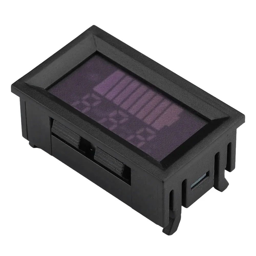 Indicador de nivel de carga de batería de coche, medidor de capacidad de batería de litio, pantalla LED, voltímetro, probador, cc 12V, 24V, 36V,