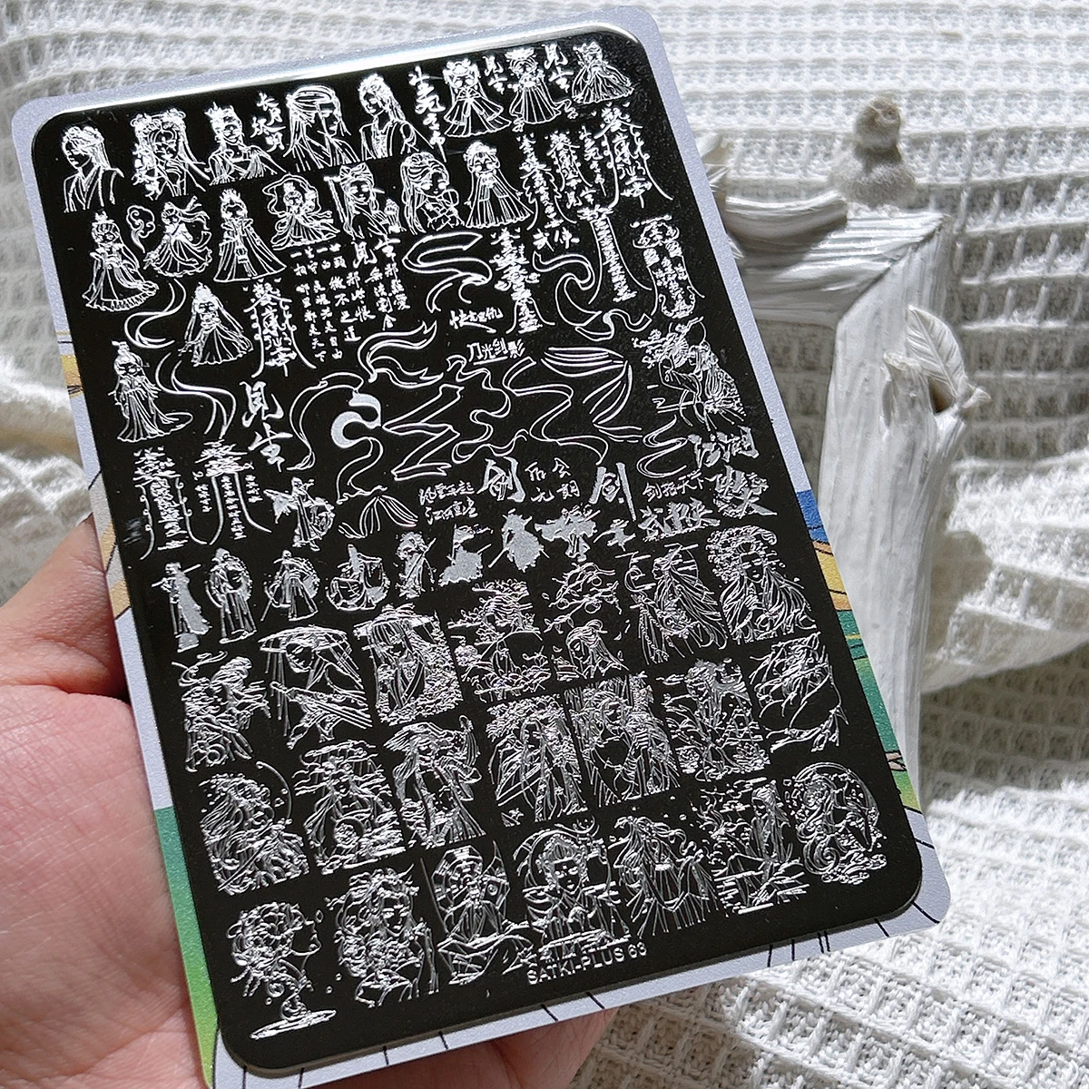 

Пластина для штамповки ногтей Стальная пластина для штамповки Беременный шаблон для украшения ногтей без покраски Мужская красота Небесное официальное благословение Рунический текст Талисман Штамповочная пластина Форма для лака для ногтей Шаблон для штамп