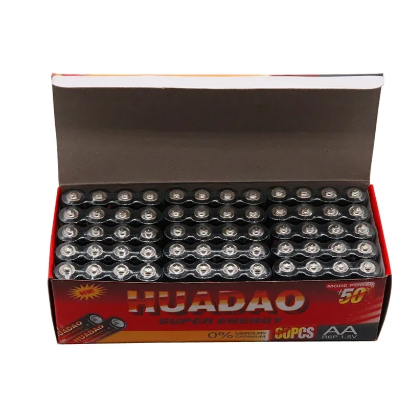 Aleaivy 60 pièces pharmacie 1.5 V AA pile carbone piles UM4 forte Explosion-1,5 volts AA batterie Non de milieu du siècle