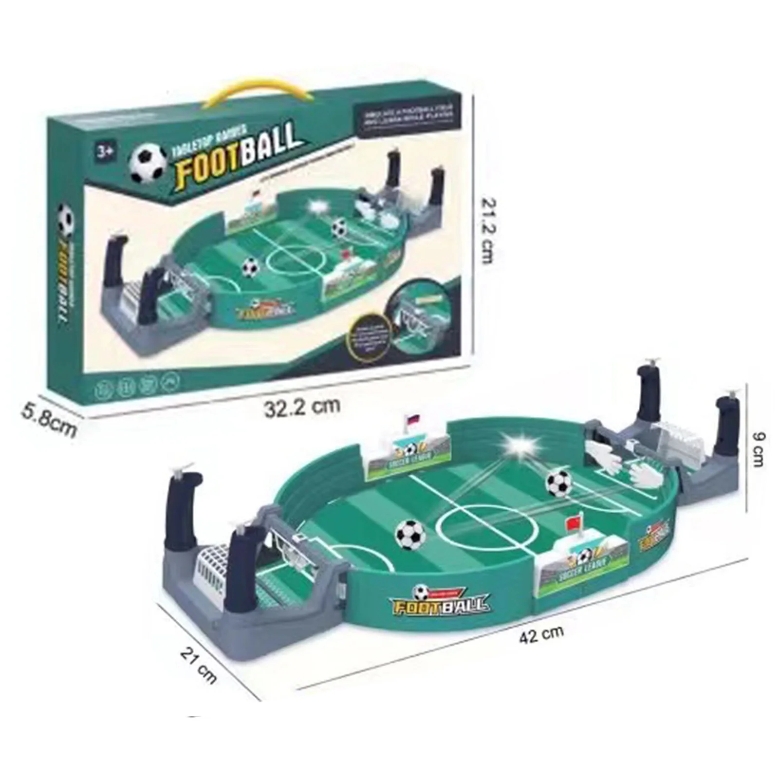 Portable Childrens Football Battle Table with 2/4/7 Footballs Two-player Battle Soccer Table Soccer Arcade Games for Kids Adults