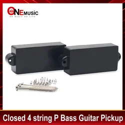 Closed 4 string Precision P Bass Guitar Pickup For Electric Bass Guitar Parts Black