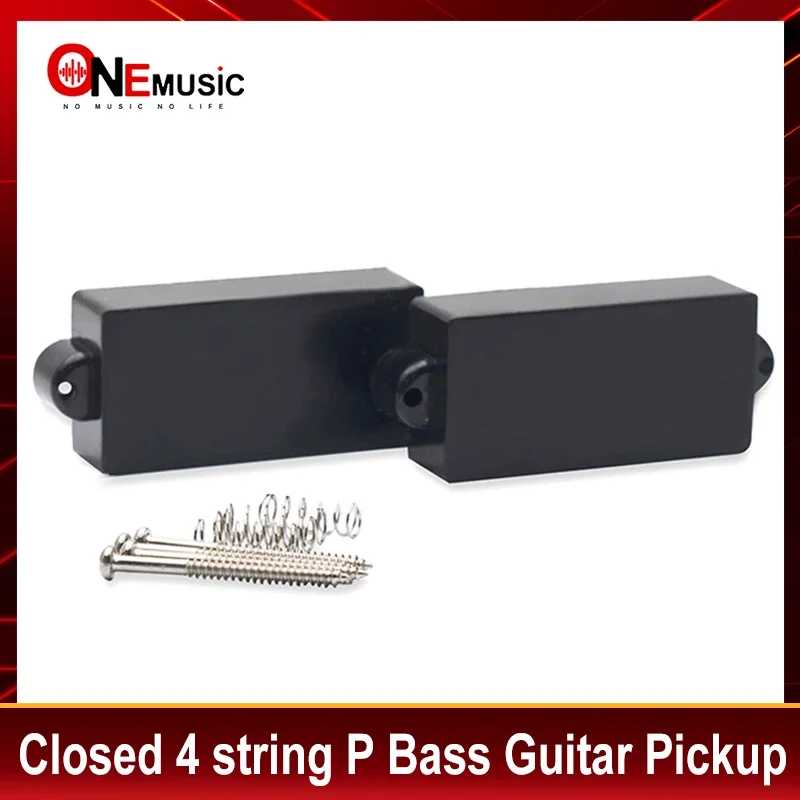 Closed 4 string Precision P Bass Guitar Pickup For Electric Bass Guitar Parts Black