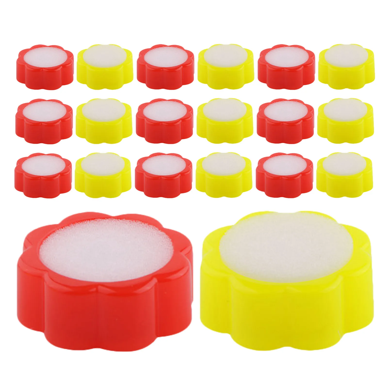 

20Pcs Wet Hand Sponge Count Money Moistener Plum Blossom Shape Desk Finger Wetting Cup Office Cash Counting Sponge Document
