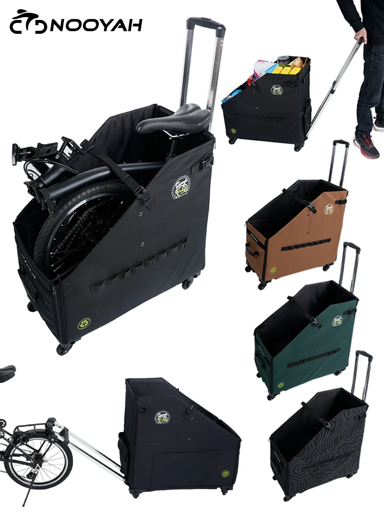 AliExpress UK NOOYAH Folding Bike Storage Box for BROMPTON Trolley Camping Case Shopping Cart Car trunk storage