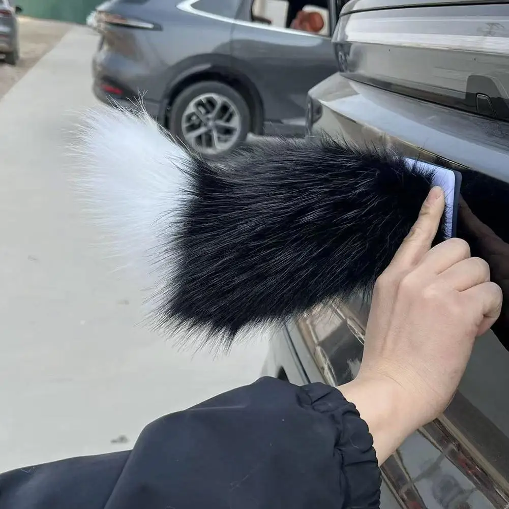Plush Tail Car Rear Decoration Hanging Ornament Three-Wheel Vehicle Remote Control Cute Rear End For Cars