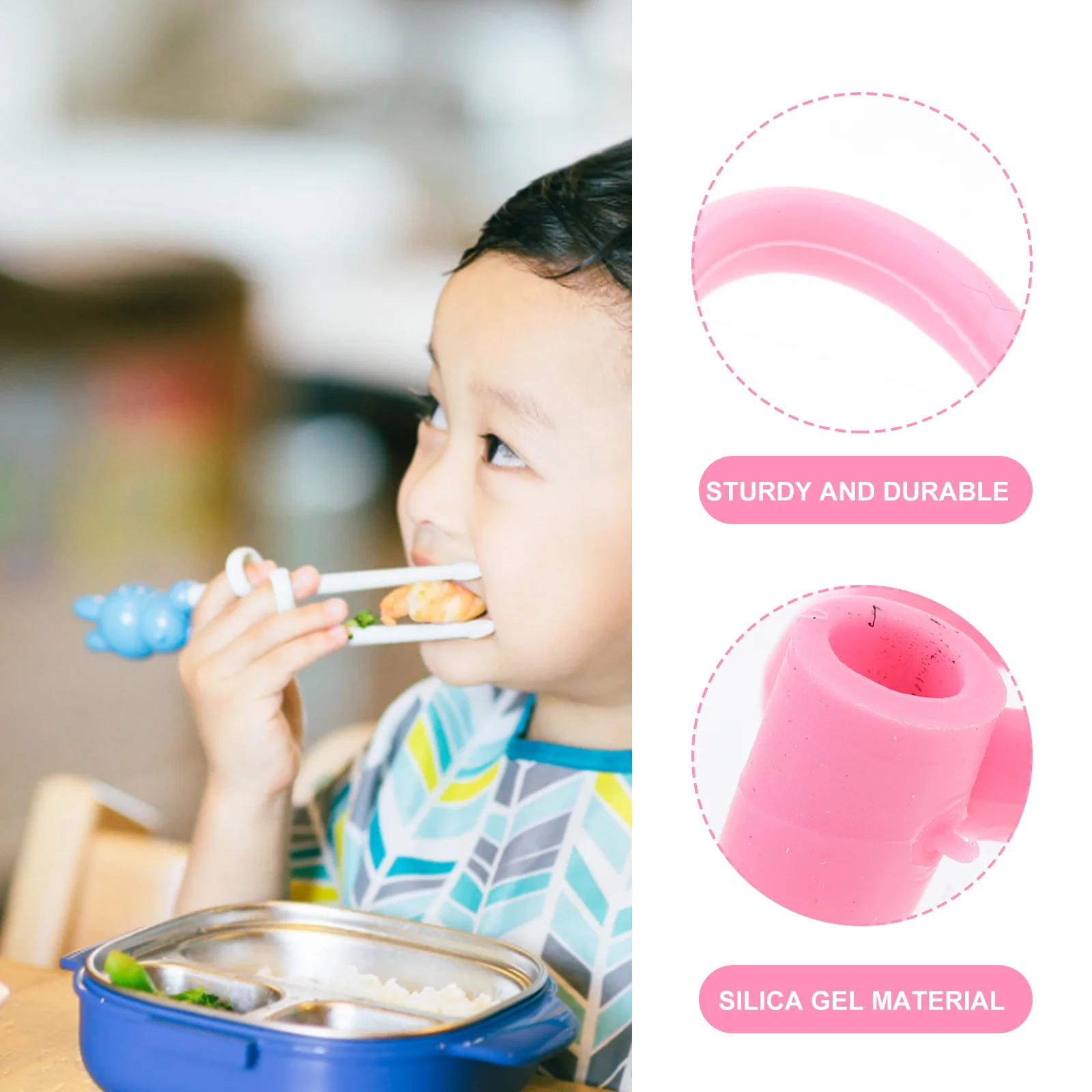 Chopsticks Training Holder Learning Ring Buckle Silicone Accessories Smooth Finger Rings Child