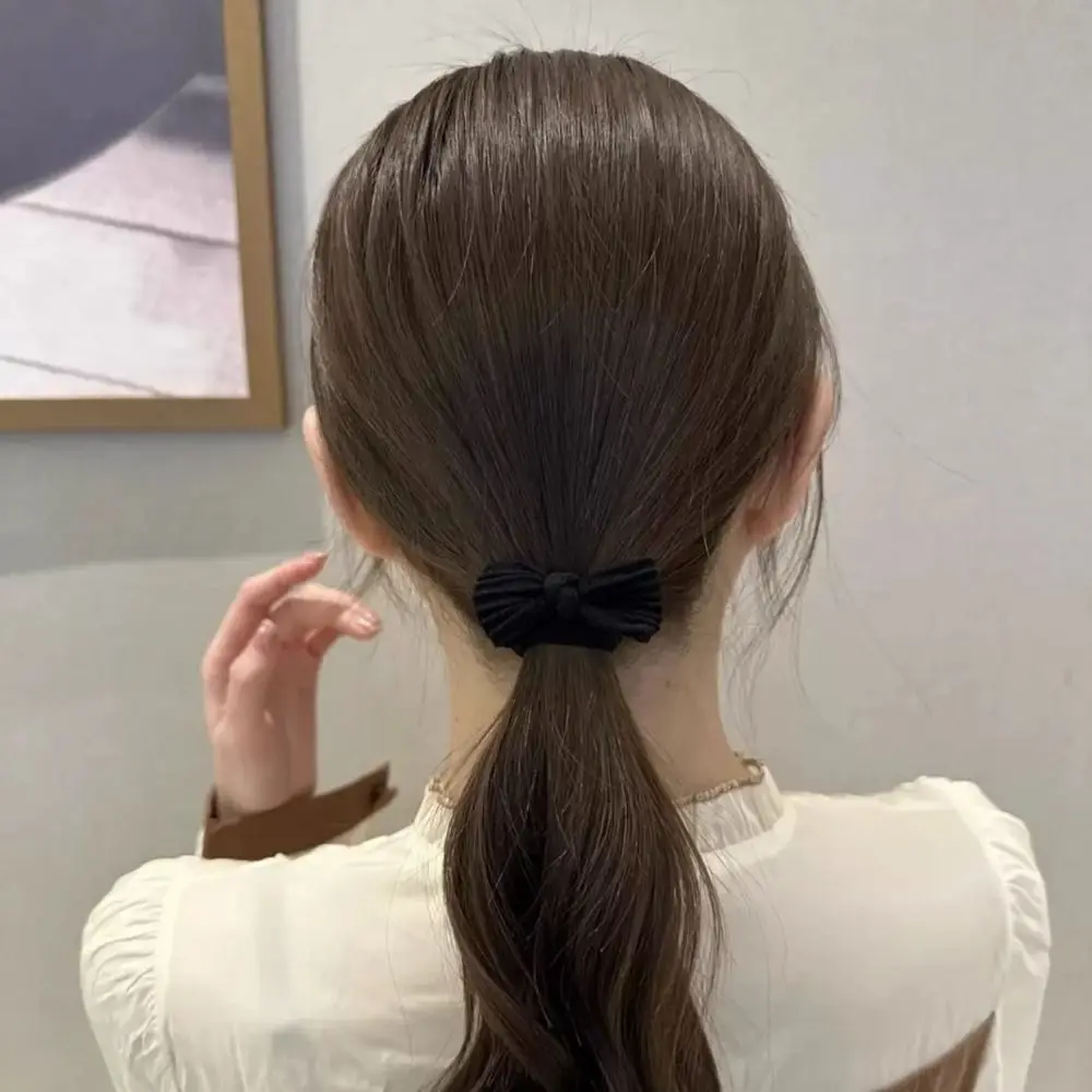 1pcs New Flocking Bow Hair Ring 5Colors Hair Circle colourful hair band Women