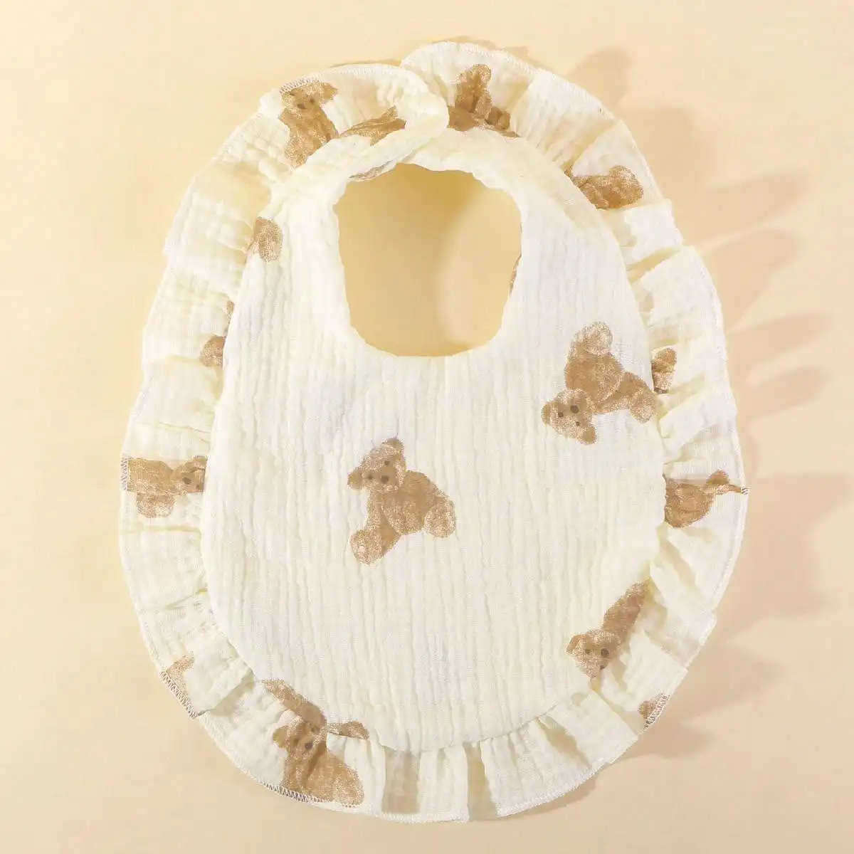 

China Wholesale Ruffle Bib Baby Girl Bandana Burp Cloth Cotton Floral Print Soft Muslin Gauze Feeding Drool Bibs