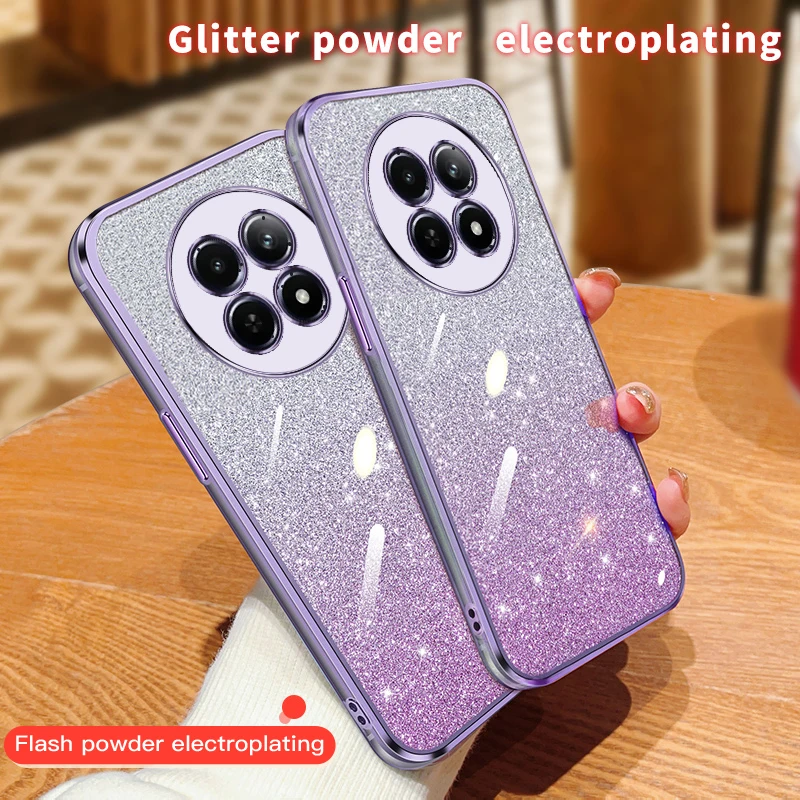 Glitter Bling Silicone Soft Phone Case For Realme 11 4G 12X 13 Pro Plus 5G Shockproof Back Cover Protection tpu Phone cases