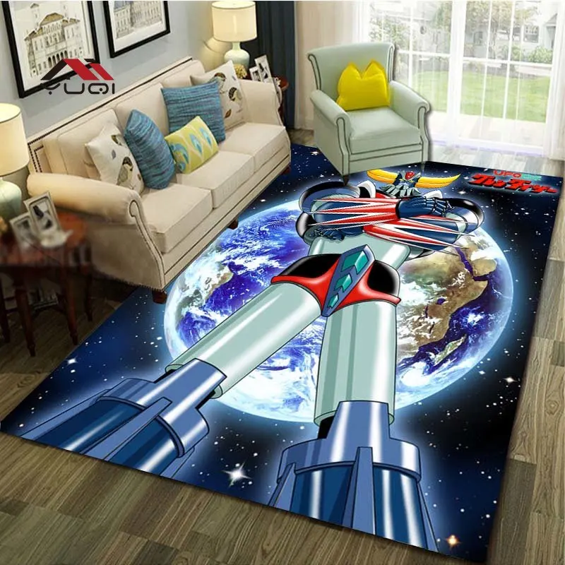 Goldorak Grendizer Robot Living Room Area Carpet Bathroom Mat Creative Doormat Kids' Game Bedroom Mat Outdoor Rug Bedroom Decor