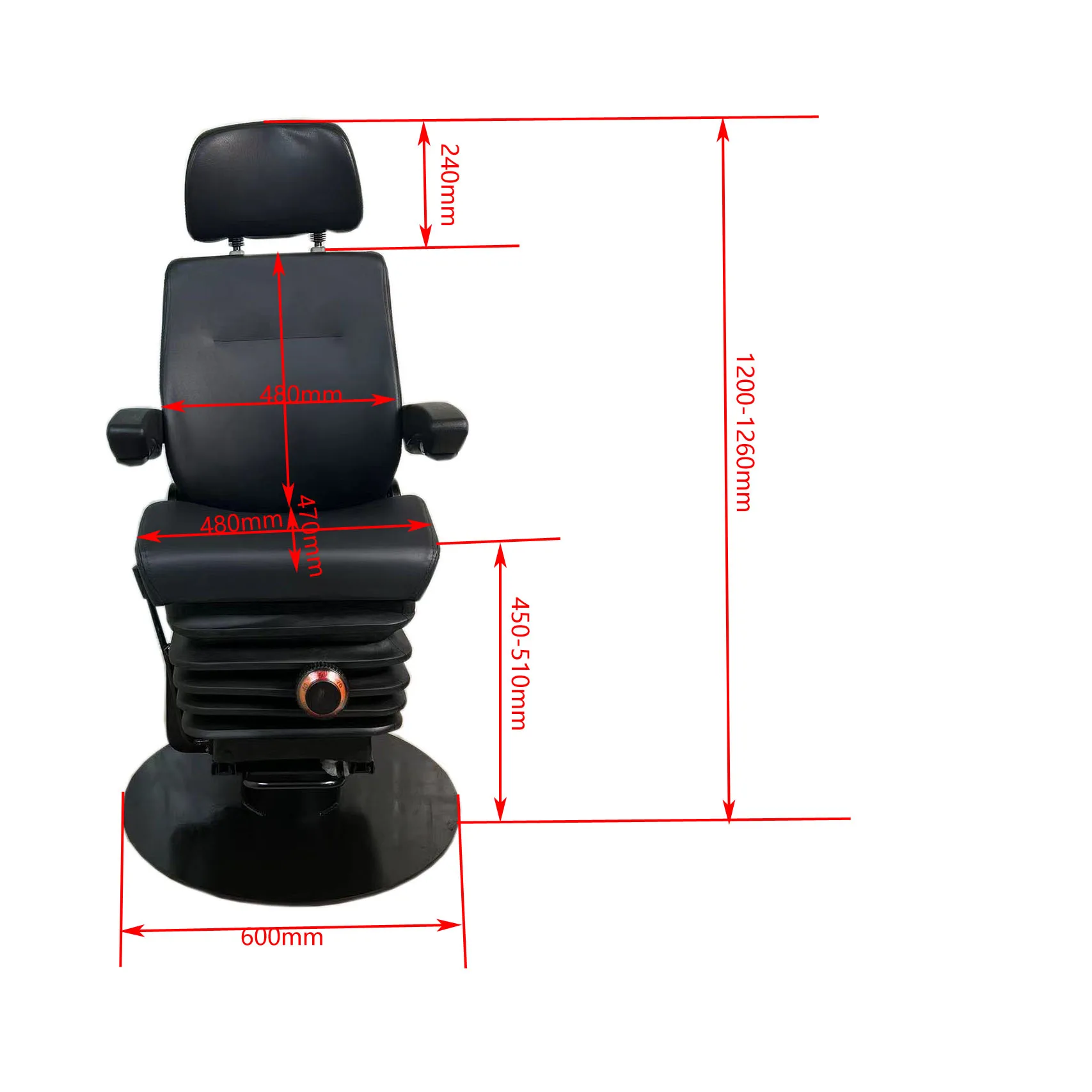 For Factory Price 360 Rotation Train Driver Seat With Suspension