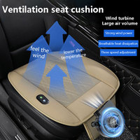 Summer Car Ventilation Seat Cushion With Fan Car Cooling Air Blowing Ice Silk Cold Air Cooling Pad Breathable Seat Cushion