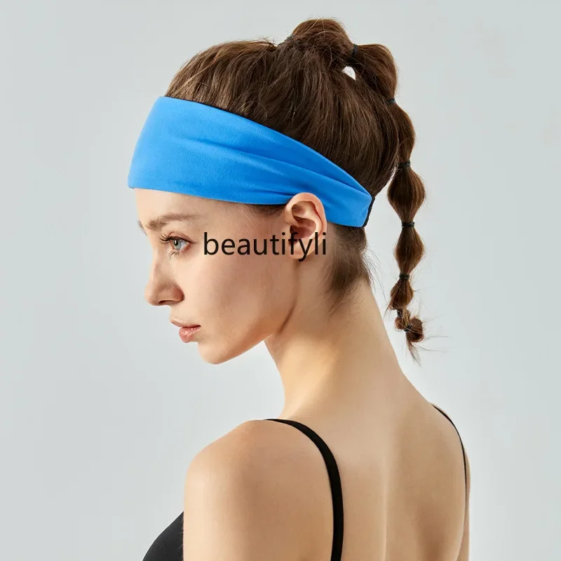 

Sports headband women's sweat absorption widening running summer yoga fitness headscarf