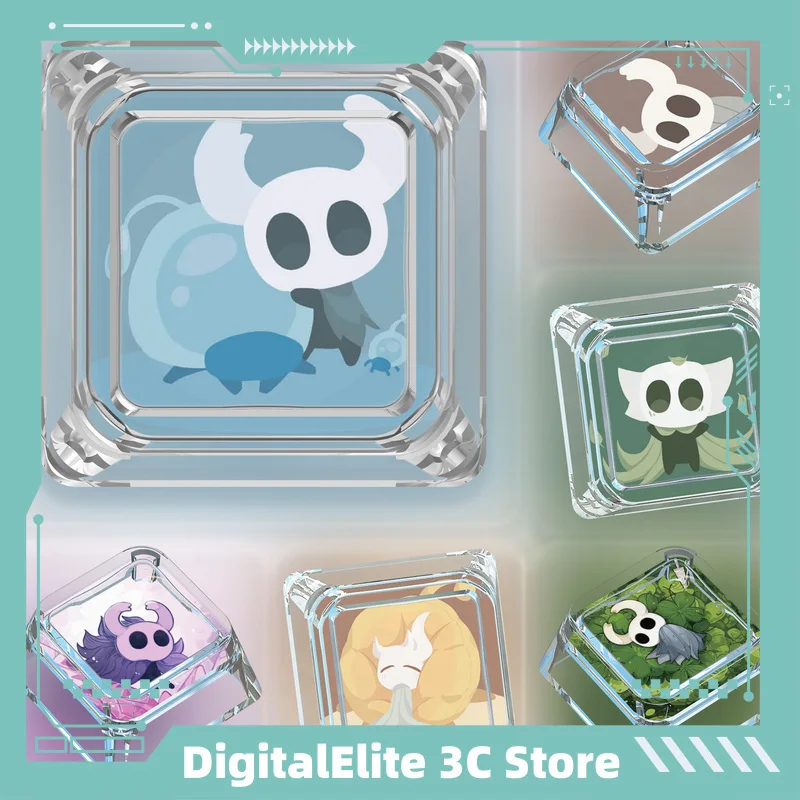 

Колпачок для клавиш Knight Bumblebee, милый мультфильм, аниме, игровая механическая клавиатура с перекрестной осью, прозрачный колпачок для клавиш Esc