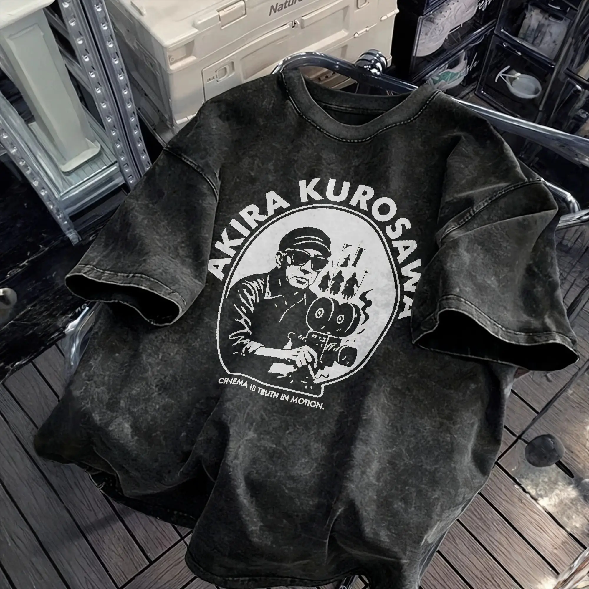 Kurosawa Samurai Stories Forever T-Shirts Men  Vintage Cotton Tee Shirt Round Neck Short Sleeve T Shirt Printing Tops