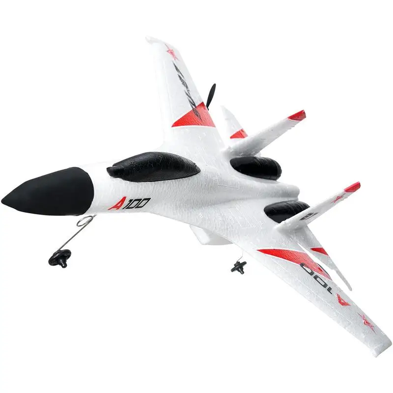 

RC Plane, 2.4GHZ 4 Channel Remote Control Airplane with 6-Axis Gyro Stabilizer, Ready to Fly Fighter Aircraft Plane Toy with 2 Batteries, Easy to Fly RC Glider for Adults Kids Beginners Boys