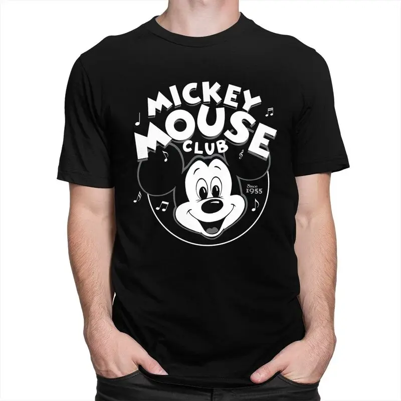 Custom Mickey Mouse Club Since 1955 Tshirt for Men Short Sleeve Leisure T Shirt T-shirts Slim Fit 100% Cotton Tee Gift Idea