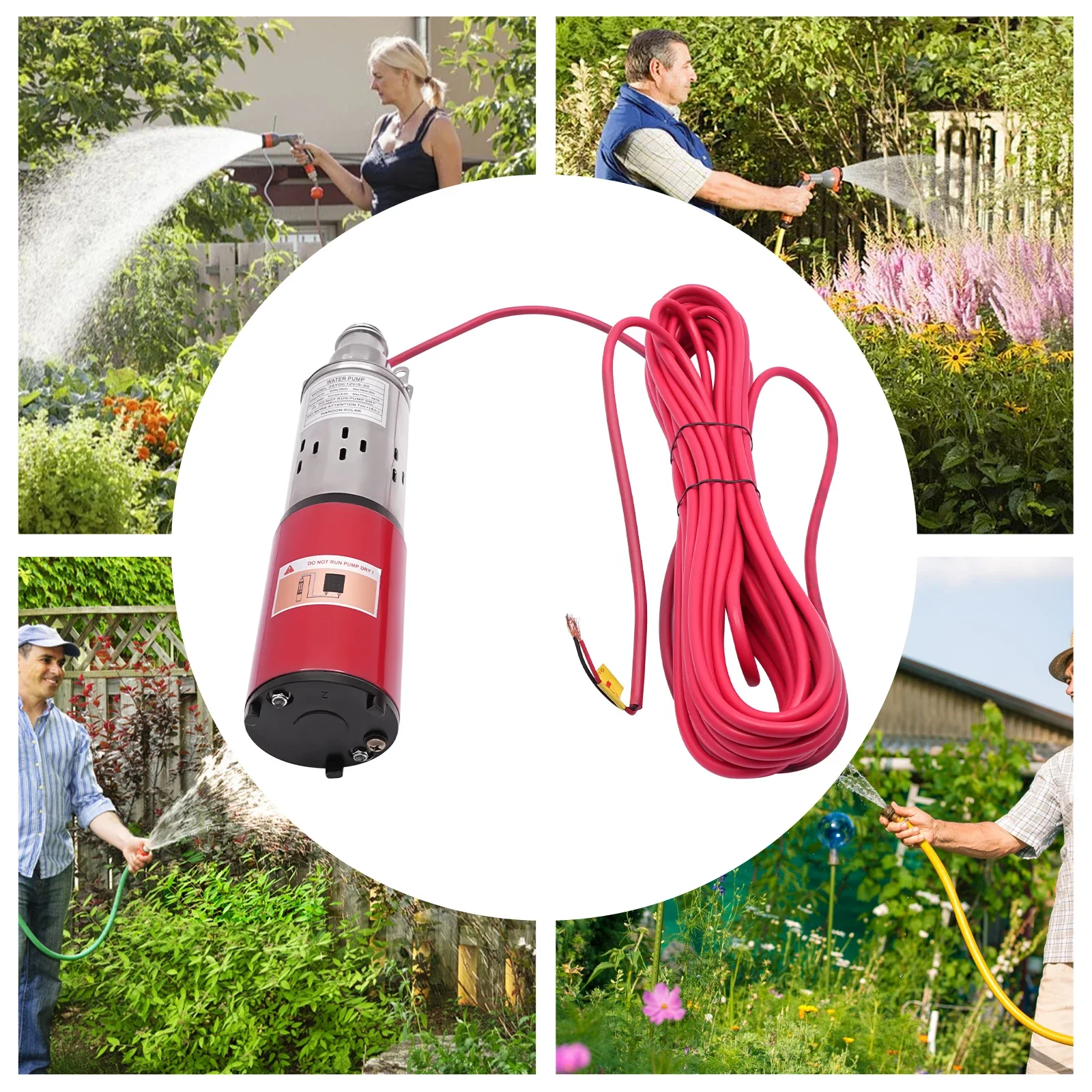 180W Stainless Steel Submersible Pump 12V Deep Well Water Extraction 1.5m³/h Flow, Low-Noise for Efficient Farm Irrigation