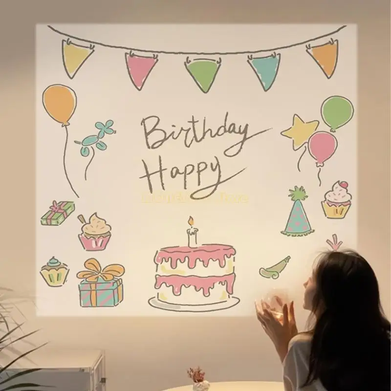 F62C Lampu Proyeksi Anak Pencahayaan Mood Home/Kamar Lampu Dekor Lampu Proyektor Lampu