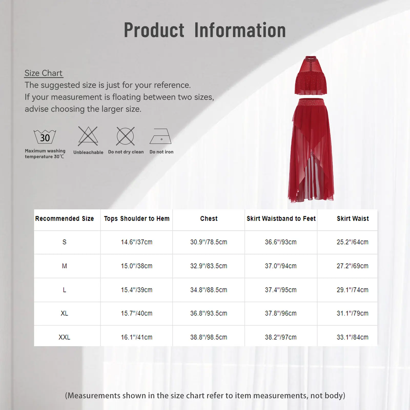 Set lirico da balletto da donna Abbigliamento da ballo moderno e contemporaneo Canotte con strass senza schienale e gonna asimmetrica in chiffon