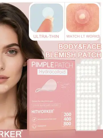 200/400/800PCS Hydrocolloid Pimple Patch Acne Spot Cover Invisible Blemish Stickers Oil Absorbing Face Care