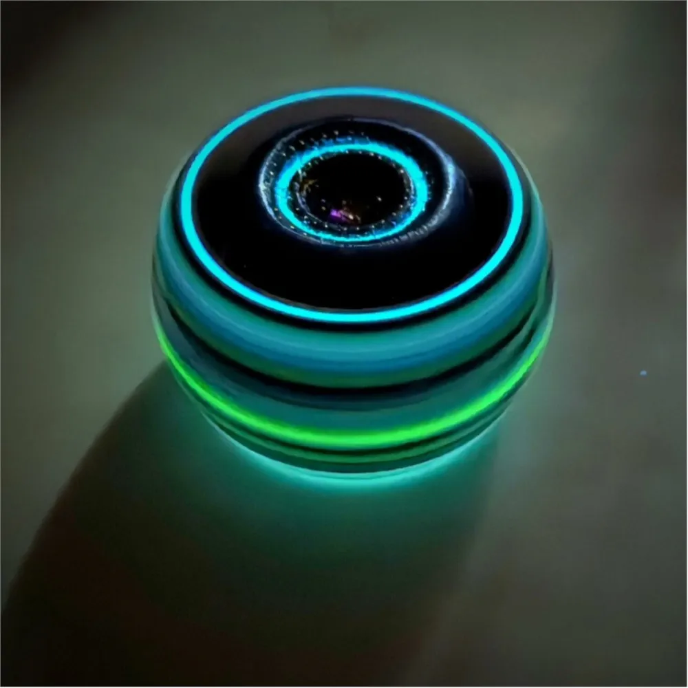 LAUTIE EDC Noiz-C titane Fidget Spinner Noiz série lumineux à la main sculpture Fidget jouets pour adultes Anti-stress jouets