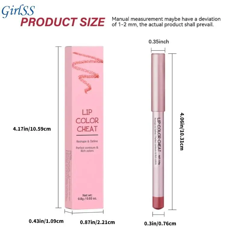 Lip Color Cheat Waterproof Lip Liner Makeup Easy to Color Lip Liner Pencil Lasting Lipstick Lip Pencil T4MB