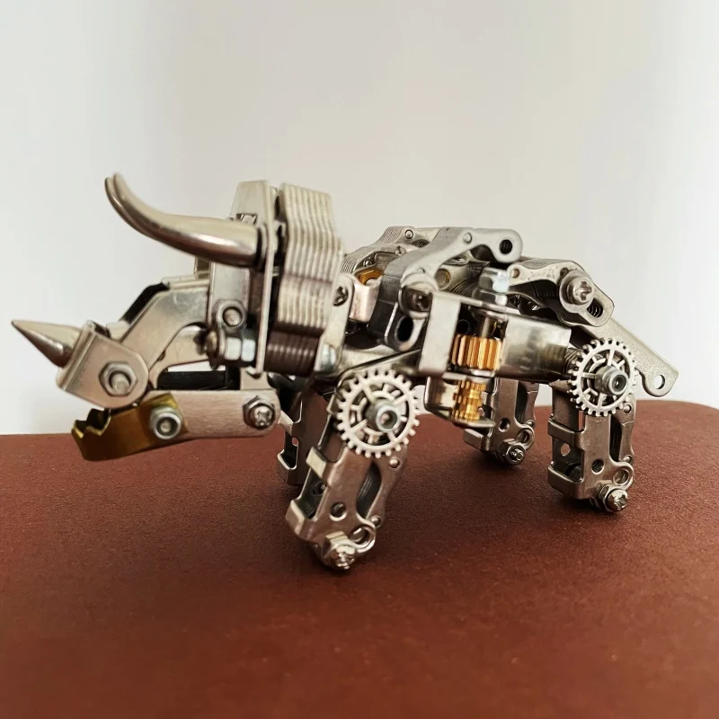 Kits de modelos de Metal 3D de montaje de dragón Mecha triangular mecánico, modelo Steampunk de Metal, juguetes de animales para montar y disparar el día, regalo