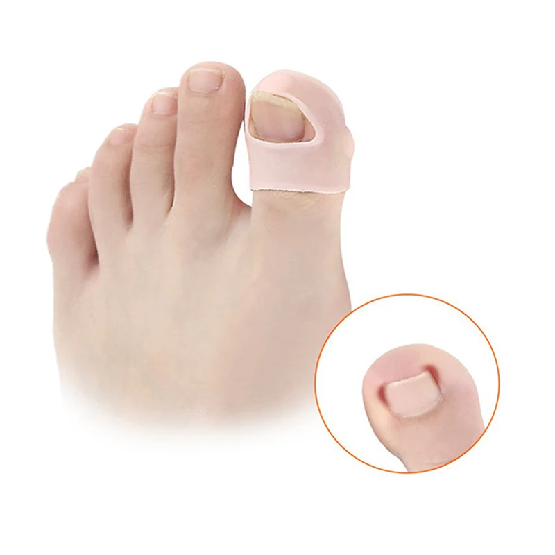 1pair Gel Ingrown Toenail Corrector Sleeves Big Toe Nail Healing Care Protector Paronychia Pain Relief Treatment Pedicure Tool