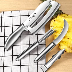 New Stainless Steel Pineapple Paring Knife, Multifunction Paring Knife, Sugar Cane Peeler Tools, Modern Commercial Household