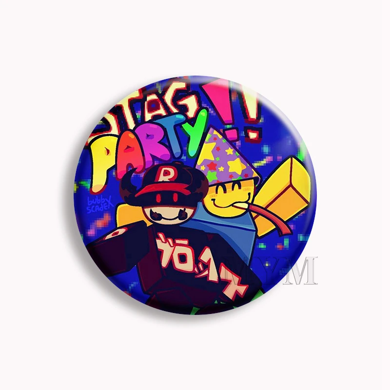Regretevator Poob Anime Button Pin Party Noob and Guest Pest Fan Art Brooch Badge Bag Decor Gamer Collect Friends Gifts