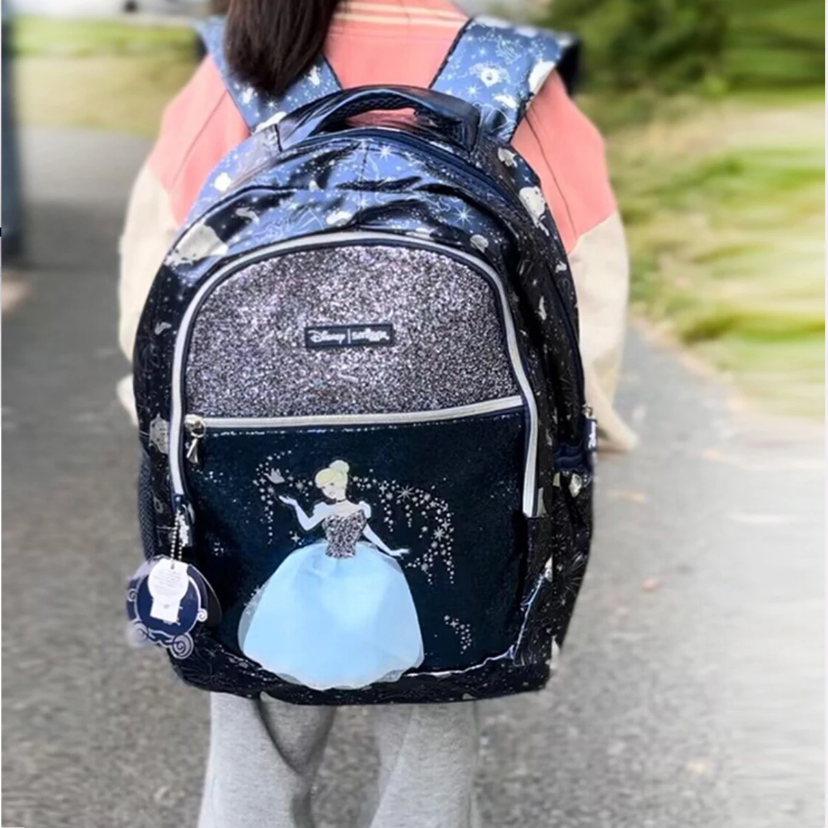 MINISO Smiggle Mochila de princesa para niñas, Mochila escolar para niños, mochilas para estudiantes de gran capacidad con fiambrera, caja de bolígrafos