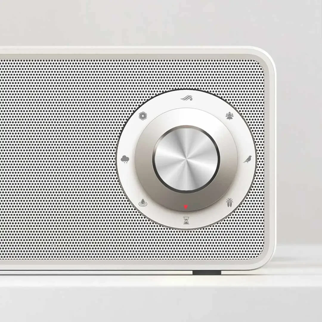 شاحن Youpin Qualitell اللاسلكي مكبر صوت أبيض للحياة المنزلية الذكية BLT5 EPP بروتوكول 10 وات شحن سريع يساعد على النوم