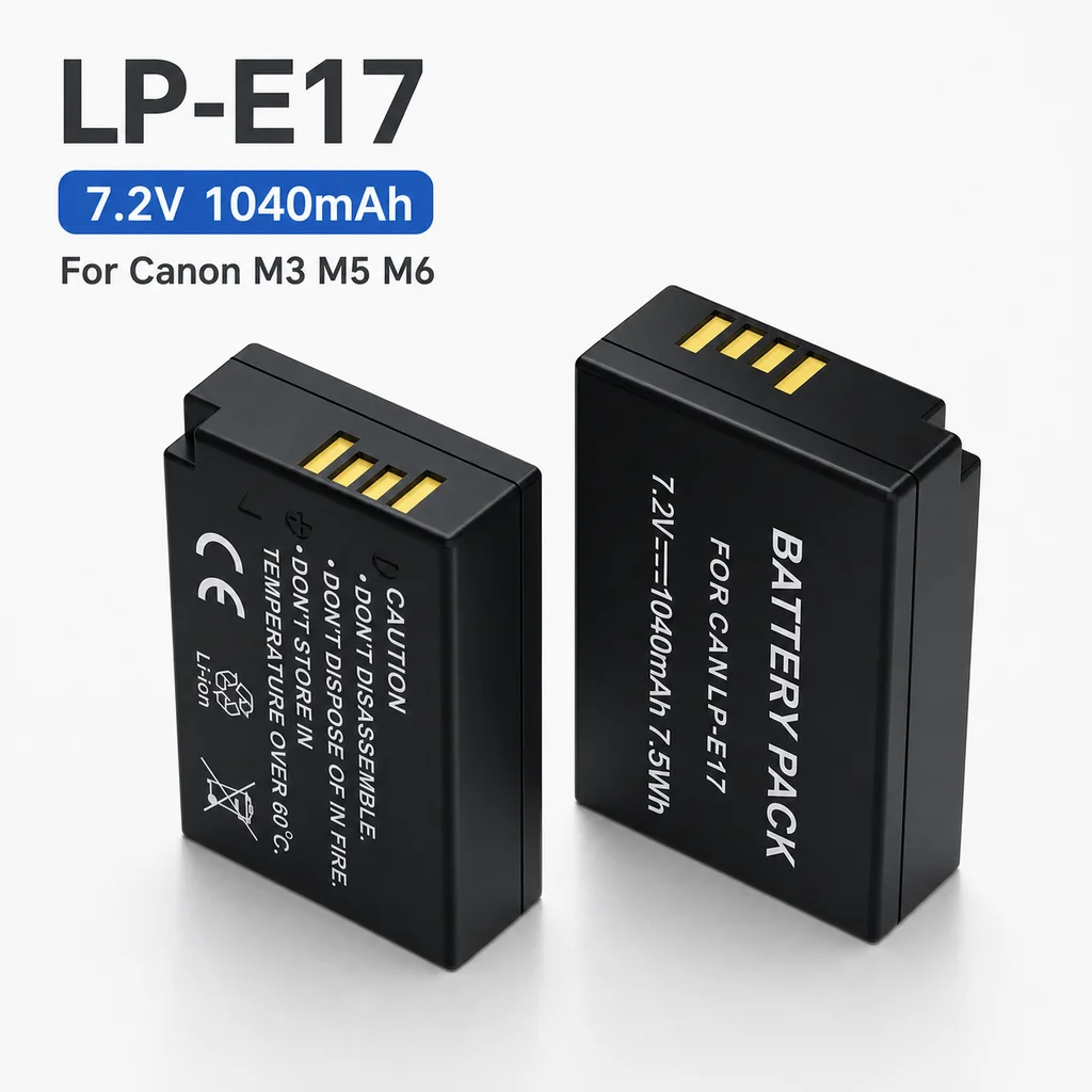 Camera Battery LP-E17 1040mAh Rechargeable Replacement For Canon EOS RP 200D 250D M3 M5 M6 750D T6i T6s 800D 8000D