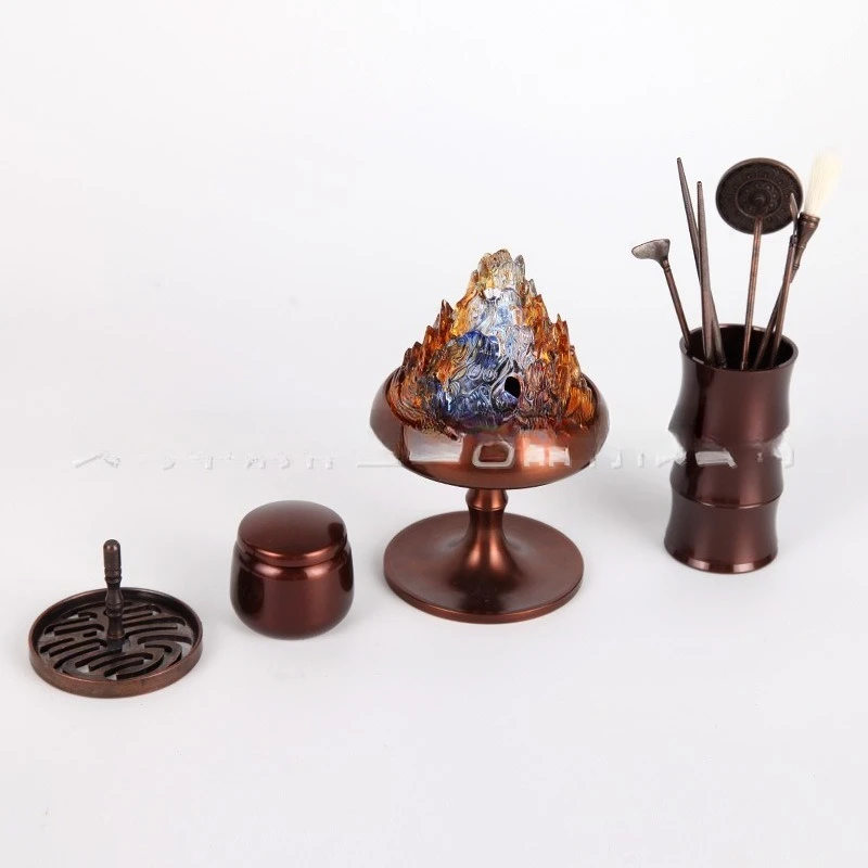 

Pure copper glazed incense road tool starter set incense burner